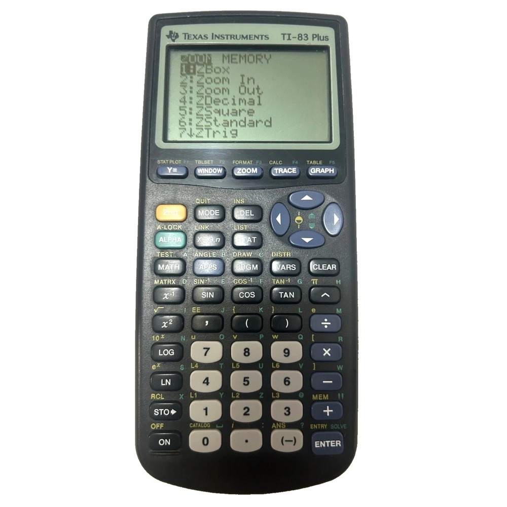 Texas Instruments TI-83 Plus Graphing Calculator w Cover Tested Working - Picture 2 of 4
